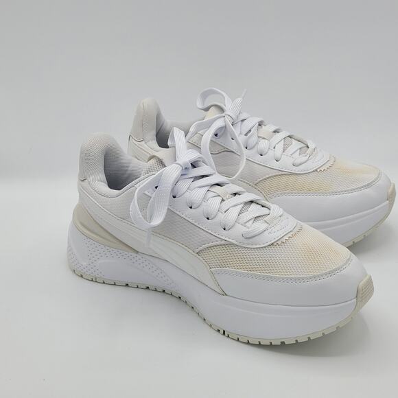 Puma  Smash Platform  399066-01 White  women\'s Size 8